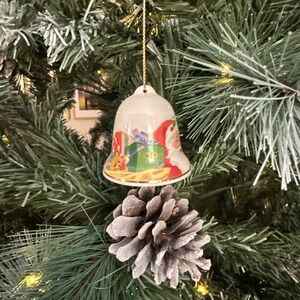 Vintage Gibson Greetings Merry Makers 1990 Porcelain Christmas Bell Ornament‎